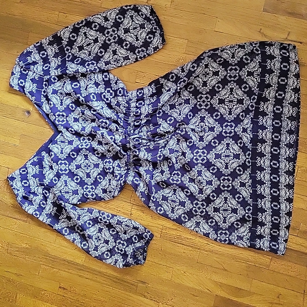 Small blue and white dress